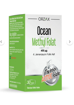 Orzax Ocean Methyl Folat 30 Tablet