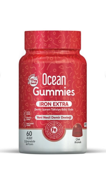 Orzax Ocean Gummies Iron Extra Demir İçeren Takviye Edici Gıda 60 Adet Çİğnenebilir Jel Form