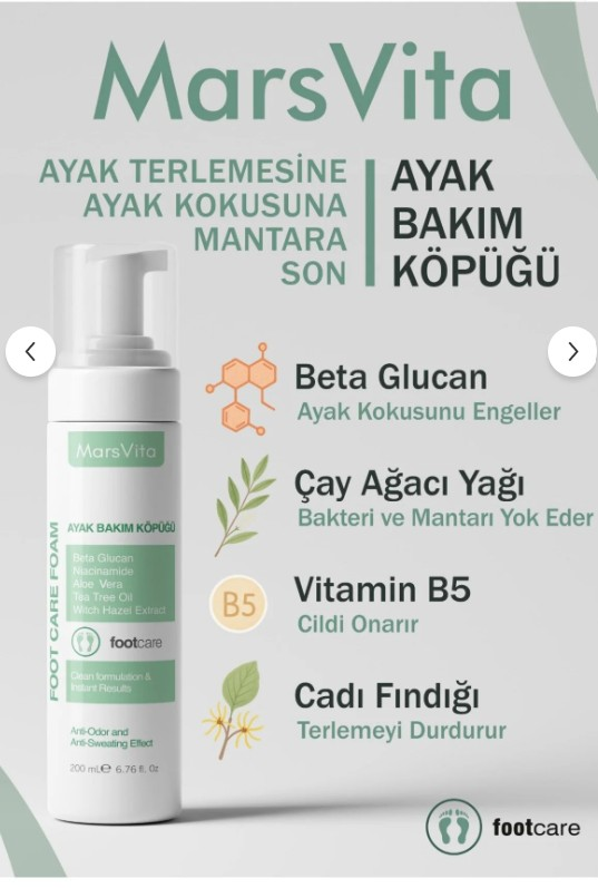 MARSVİTA Ayak Bakım Köpüğü 200 ml