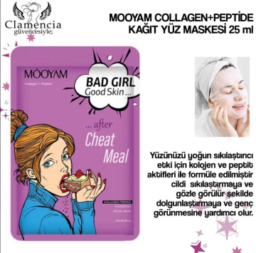 MOOYAM Girls Serias Facial Mask Collagen+ Peptide Kağıt Yüz Maskesi