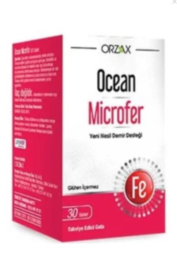 Orzax Ocean Microfer Takviye Edici Gıda 30 Tablet