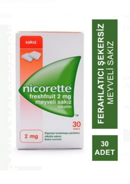Nicorette Freshfruit 2mg Meyveli 30 lu Nikotin Sakızı