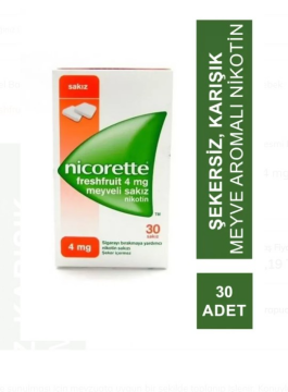 Nicorette Freshfruit 4mg Meyveli 30 lu Nikotin Sakızı