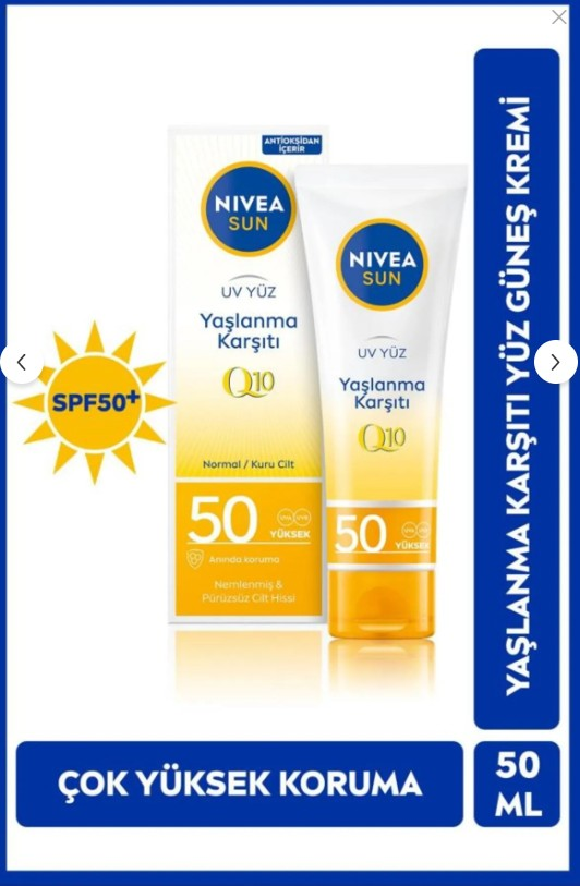 NIVEA Yaşlanma Karşıtı Yüz Kremi Spf50 50 Ml