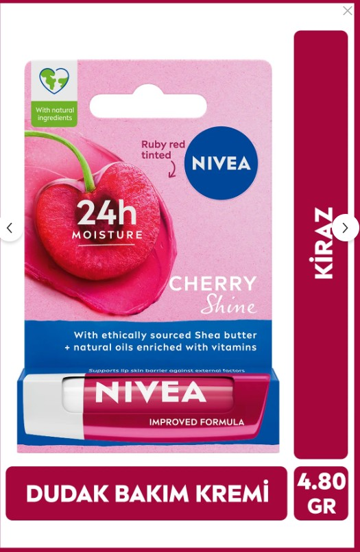 Nivea Kiraz Aromalı Dudak Bakım Kremi 4.8 gr