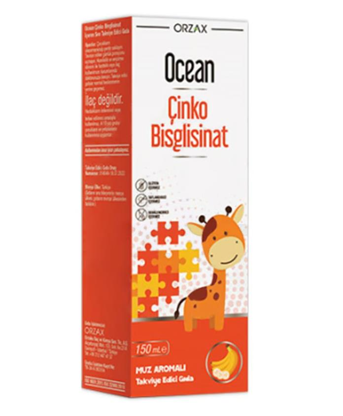 Orzax Ocean Çinko Bisglisinat 150 ml - Muz Aromalı