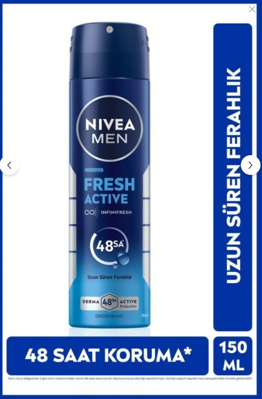 NIVEA Fresh Sprey Deodorant 150 ml Erkek