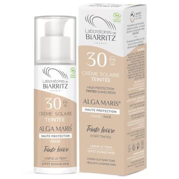 Alga Maris Organic Face Tinted Sunscreen SPF30 50ml - Colour: Ivory