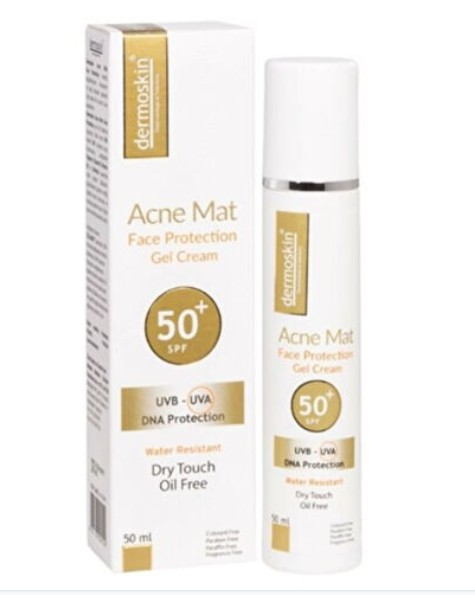 Dermoskin Acne Mat Spf50+ Güneş Koruyucu Jel Krem 50 ml