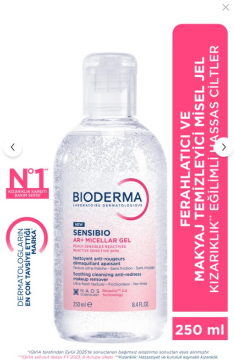 Bioderma Sensibio Ar+ Micellar Gel - Durulama Gerektirmeyen Makyaj Temizleyici Misel Jel 250ml