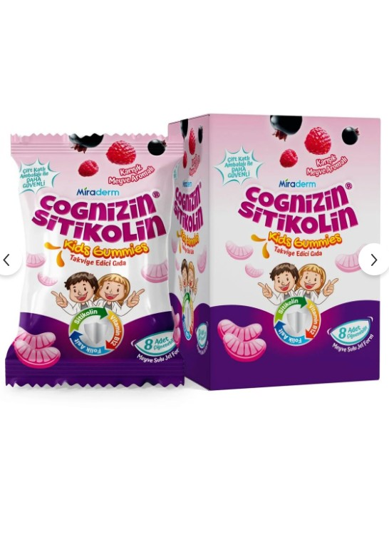 Miraderm Sitikolin Cognizin Gummies Takviye Edici Gıda 64 Jel Kapsül