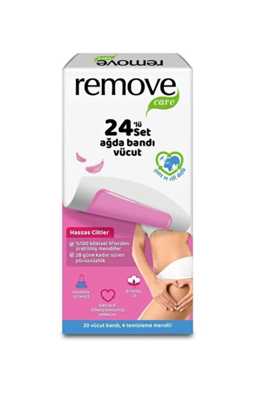 Remove Hassas Ciltler Sir Ağda Bandı 24 lü Hassas Ciltler