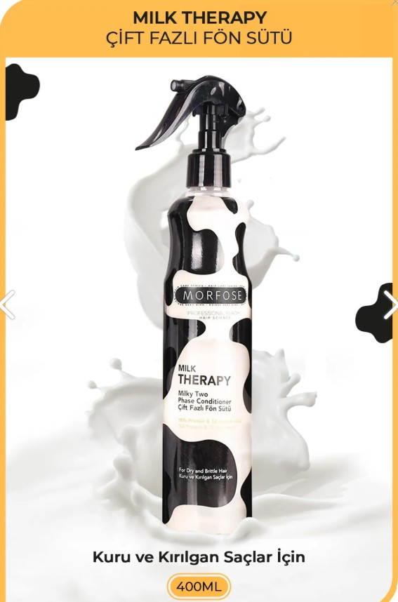 Morfose Çift Fazlı Fön Suyu Milk Therapy 400 Ml