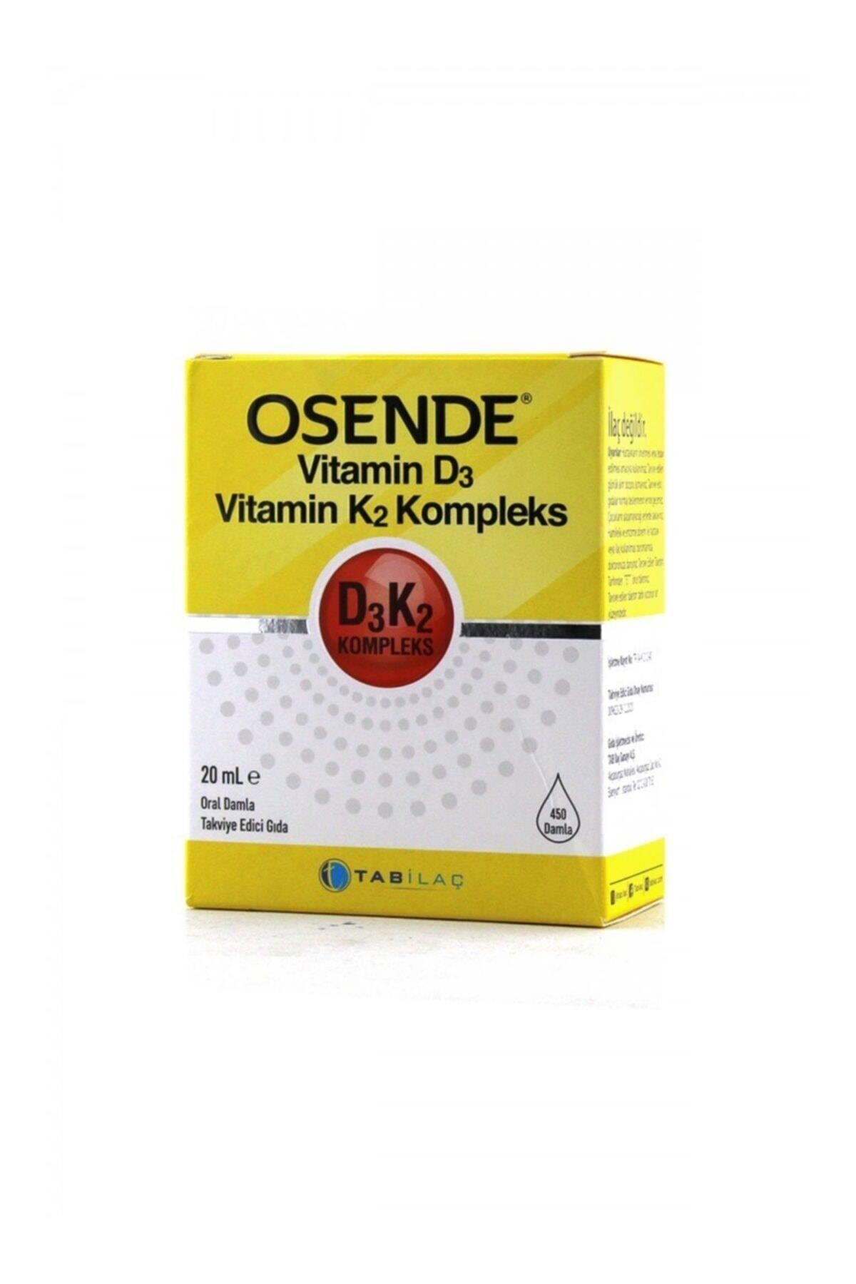 Osende Vitamin D3K2 Kompleks Damla 20 Ml-Takviye Edici Gıda