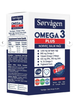 Sorvagen Omega 3 Plus Norveç Balık Yağı 60 Kapsül