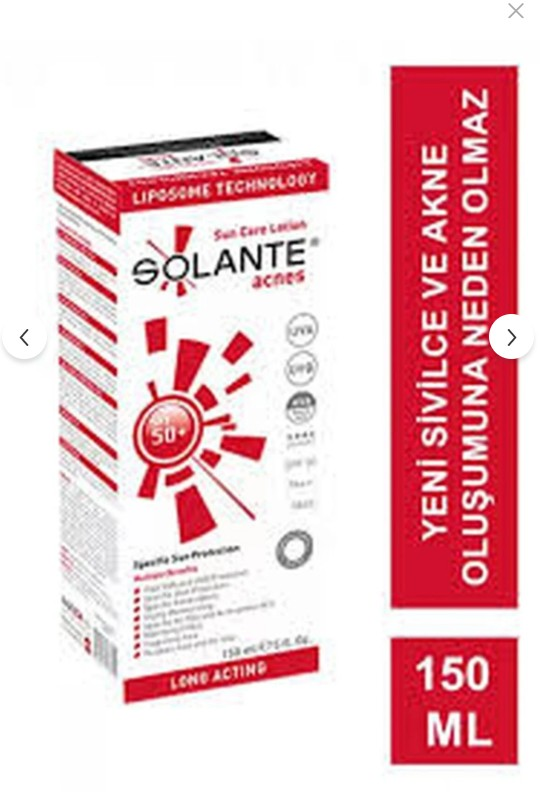 Solante Acnes Sun Care Lotion SPF 50+ 150 ml