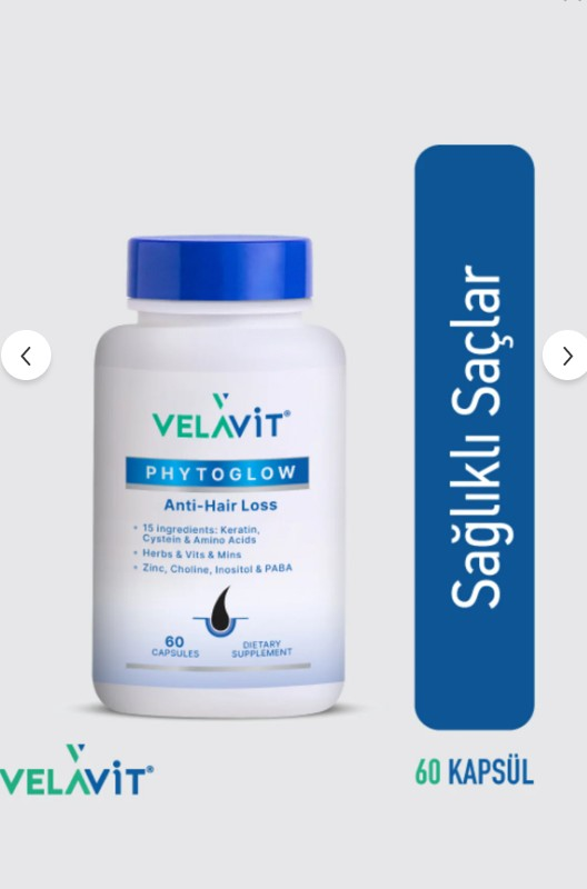 Velavit Phytoglow Anti-Hair Loss 60 Kapsül