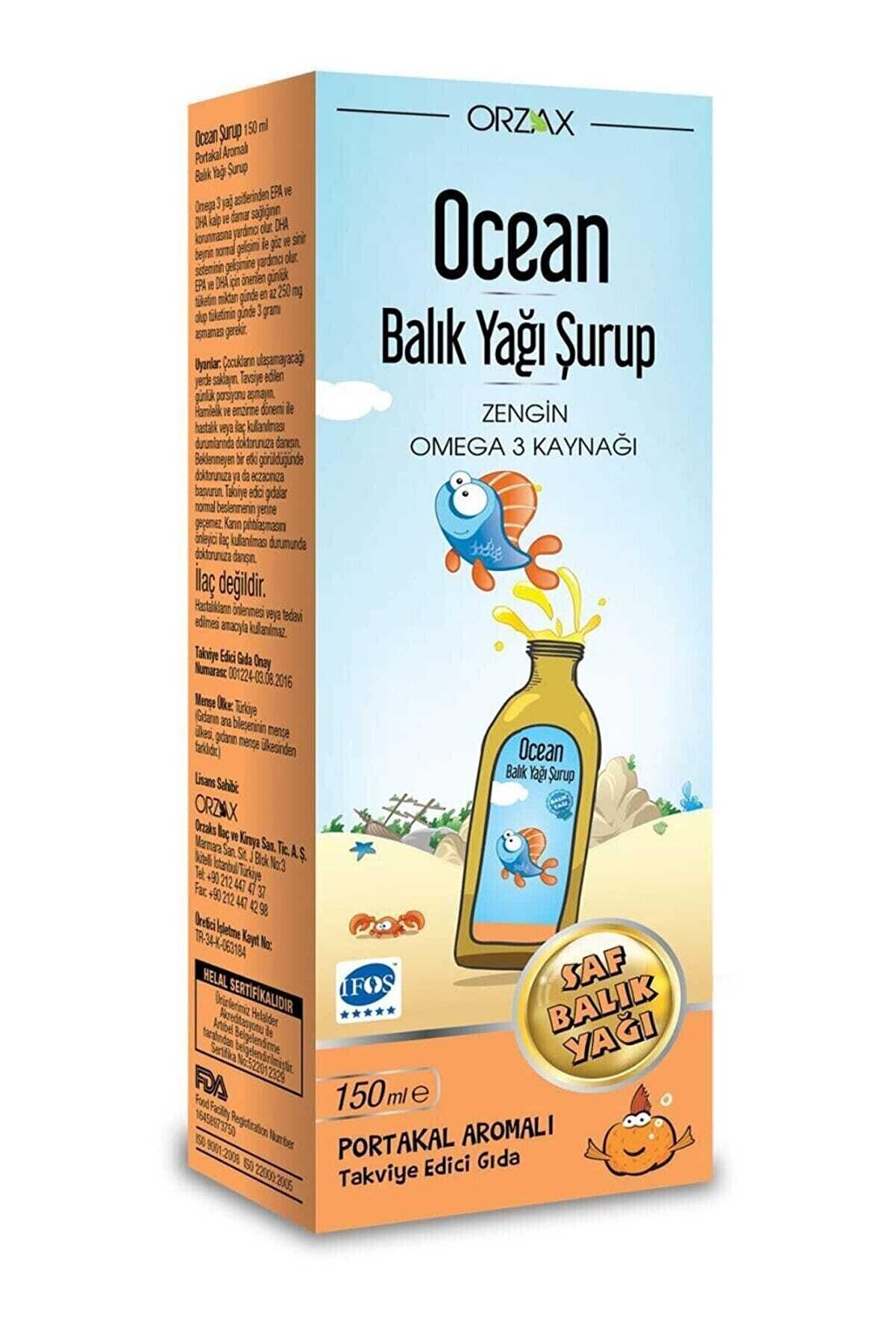 Orzax Balık Yağı Şurup Portakallı