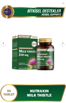 Nutraxin Herbal Milk Thistle 200mg 60 Kapsül