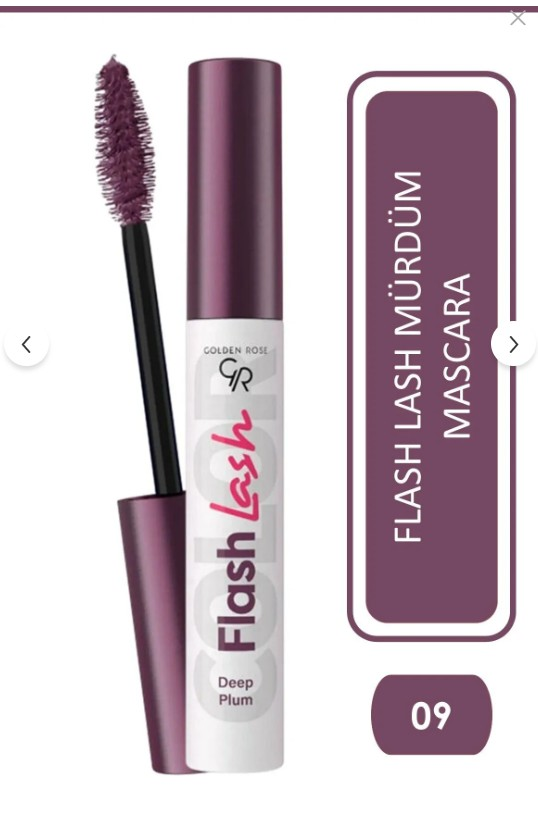 Golden Rose Flash Lash Colored Mascara No:09 Deep Plum- Renkli Maskara