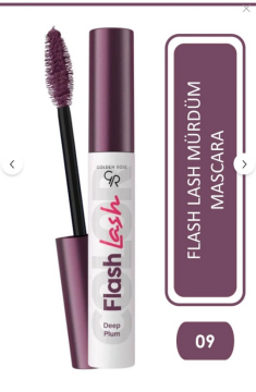 Golden Rose Flash Lash Colored Mascara No:09 Deep Plum- Renkli Maskara