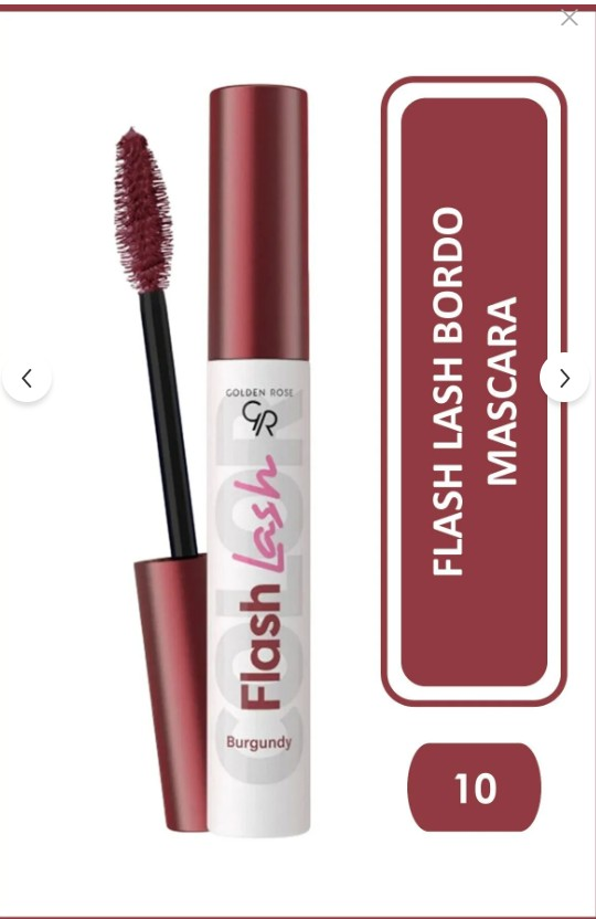 Golden Rose Flash Lash Colored Mascara No:10 Burgundy - Renkli Maskara