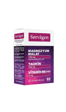 Sorvagen Magnezyum Malat, Taurin ve Vitamin B6 İçeren 60 Tablet