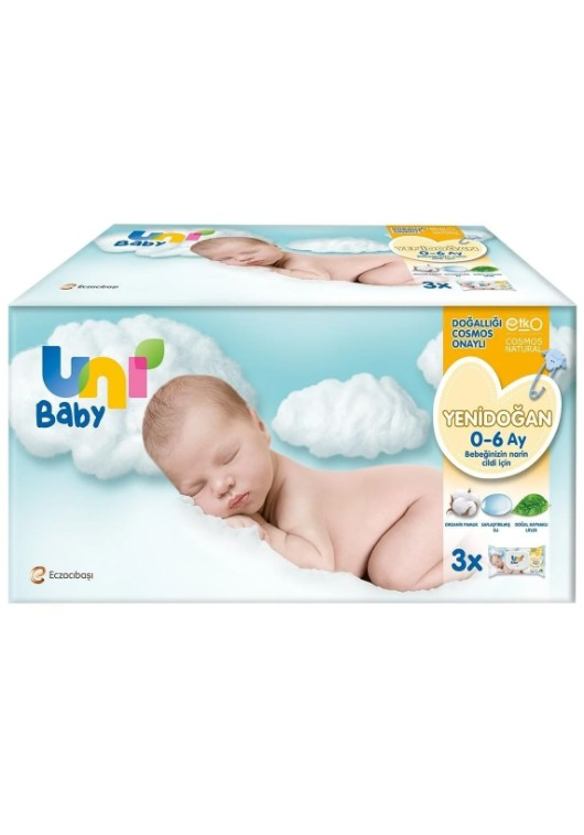 Uni Baby Yenidoğan Islak Mendili 3x40 Adet
