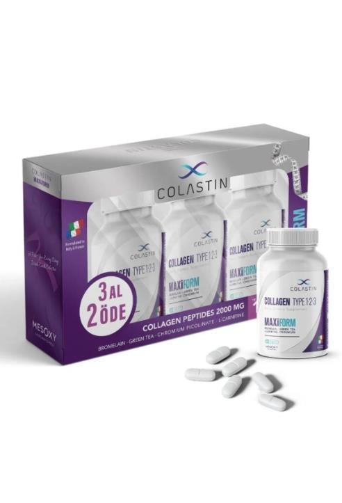 Colastin MaxiForm Kolajen 1-2-3 Güzellik ve Form Bir Arada 3 Al 2 Öde 180 Tablet