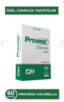 Provess Chlorella 60 Bitkisel Kapsül