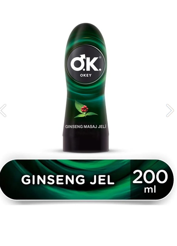Okey Masaj Jeli ve Kayganlaştırıcı 200 ml Ginseng