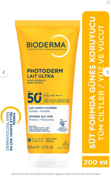 Bioderma Photoderm SPF 50+ Lait Ultra Güneş Losyonu 200 ml