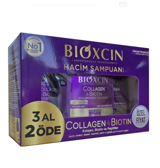 Bioxcin Collagen Biotin Saç Dökülmesine Karşı Şampuan 300 ml 3x300 ml