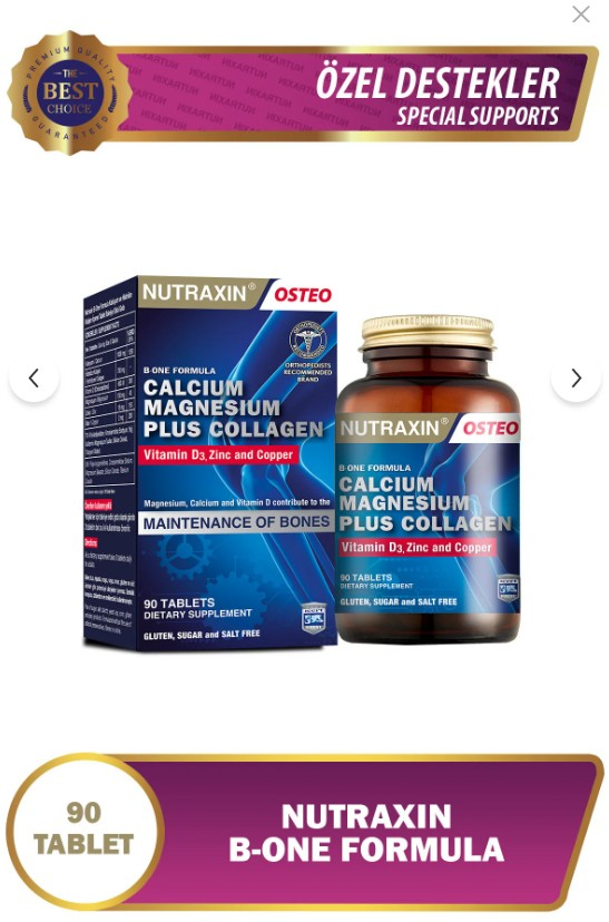 Nutraxin Osteo B-One Formula Type I Collagen 90 Tablet 129 g