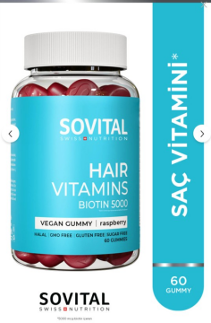 Sovital Hair Vitamins Swiss Technology 60 Vegan Gummies