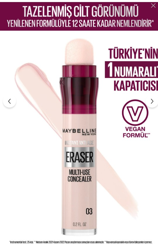 Maybelline New York Instant Anti Age Eraser 03 Fair