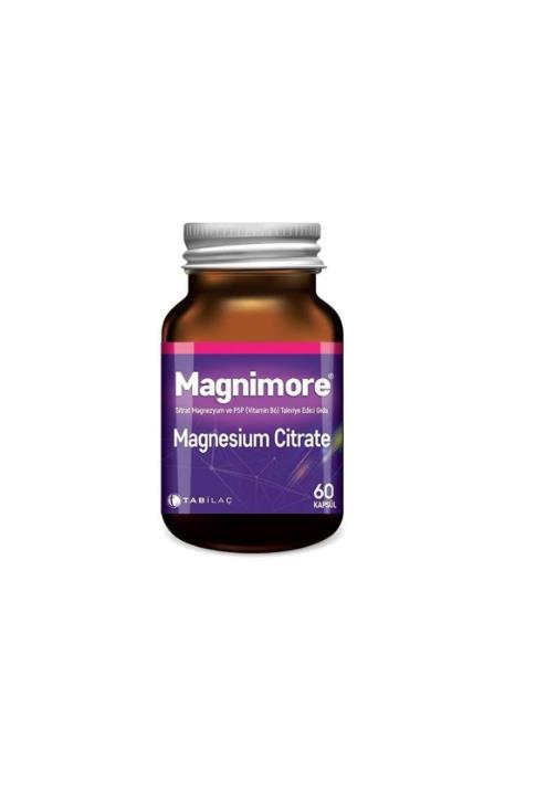 Magnimore Magnesium Citrate ve P5P (Vitamin B6) 60 Kapsül