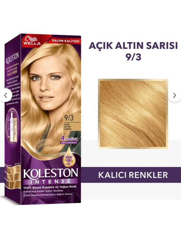 Koleston Intense 9-3 Açık Altın Sarısı