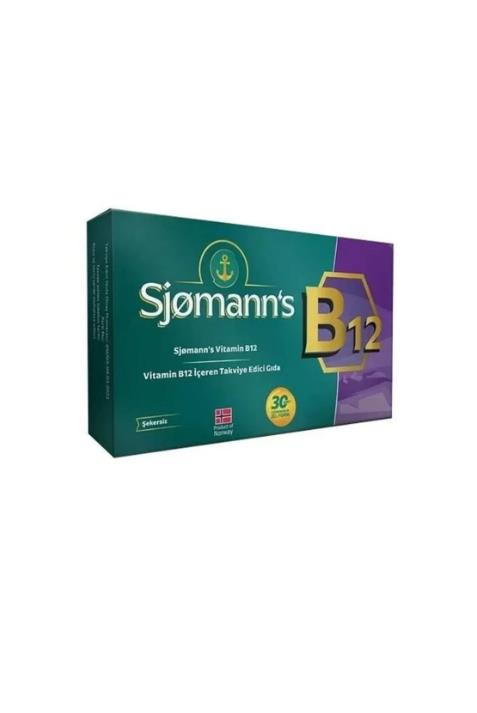 Sjomann's Vitamin B12 30 Çiğneme Tableti