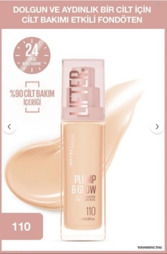 Maybelline New York Lifter Niasinamid ve Hyalüronik Asit İçeren Aydınlatan Fondöten - 110