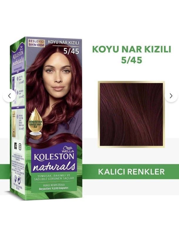 Koleston Naturals 5-45 Koyu Nar Kızılı