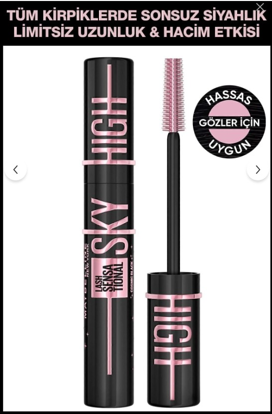 Maybelline New York Lash Sensational Sky High Cosmic Black Maskara 7.2 ml