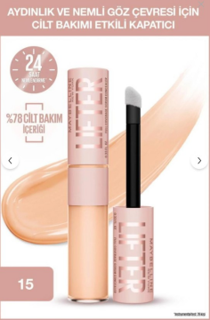 Maybelline New York Lifter Kafein ve Peptitler İçeren Nemlendiren ve Aydınlatan Kapatıcı - 15