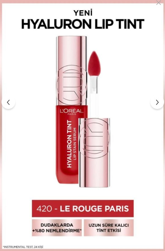 L'Oreal Paris Hyaluron Lip Tint Dudak Parlatıcı - 420 Le Rogue Paris