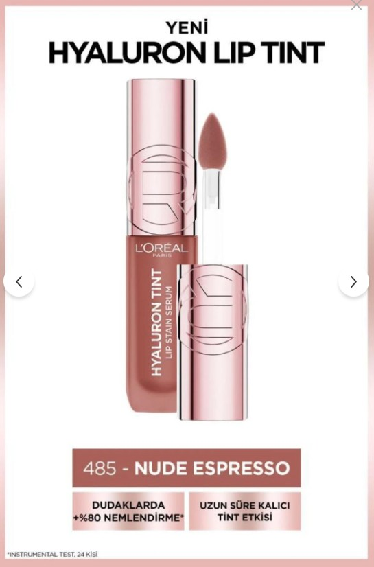 L'Oreal Paris Hyaluron Lip Tint Dudak Parlatıcı - 485 Nude Espresso