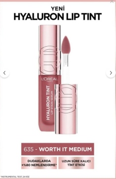 L'Oreal Paris Hyaluron Lip Tint Dudak Parlatıcı - 635 Worth It Medium