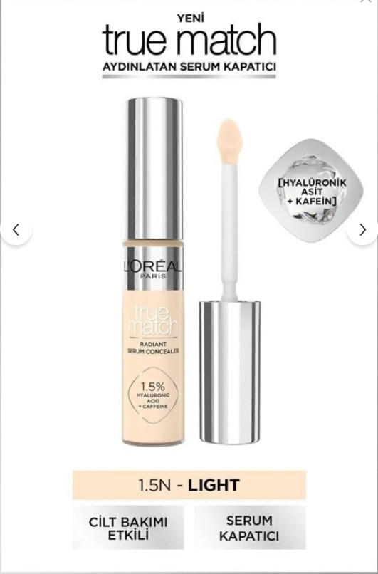 L'Oreal Paris True Match Aydınlatan Serum Kapatıcı 1.5N