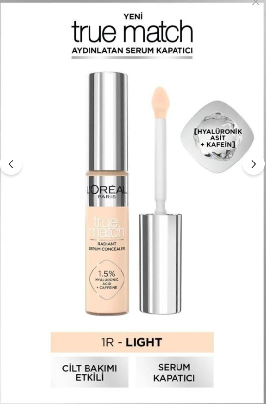 L'Oreal Paris True Match Aydınlatan Serum Kapatıcı 1R