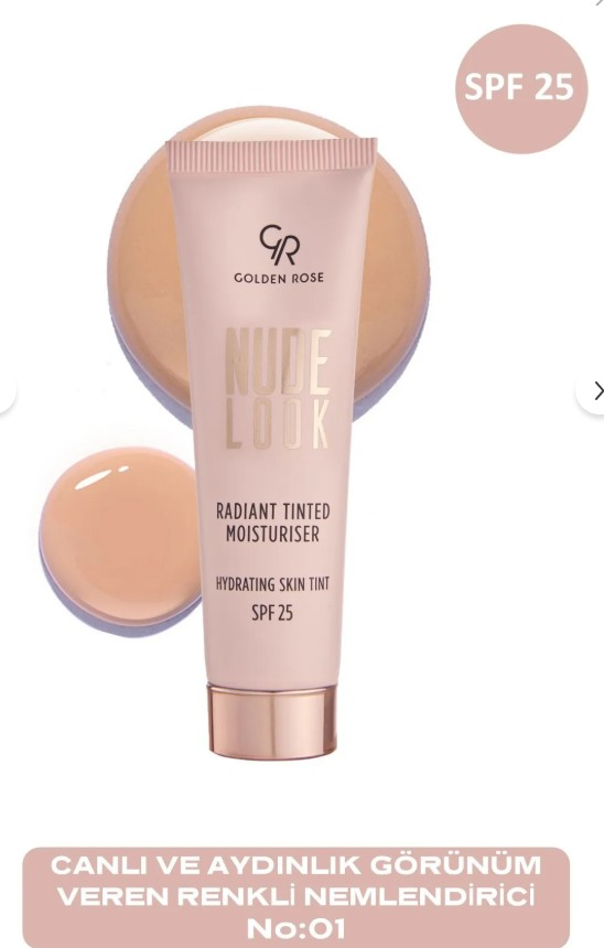 Golden Rose Nude Look Radiant Tinted Moist. No:01 Fairtint