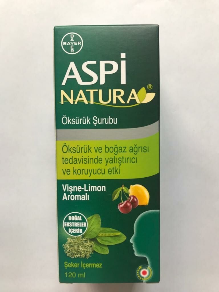 AspiNatura Vişne Limon Aromalı Öksürük Şurubu 120 Ml